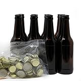 Pack Botellas y chapas para elaborar cerveza en casa | Kit 16 botellines 33cl y 100 chapas |...