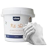 Niimo 3D Kit Huella Niños Familias adultos Kit 3D Completo Alginato para Moldes de Manos y...
